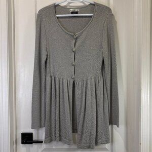 Vintage Parkhurst Silver Grey Flowy Cardigan